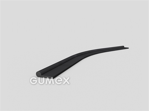 Pryžový profil tvaru "P", 13x4/1,5mm, 70°ShA, EPDM, -40°C/+100°C, černý